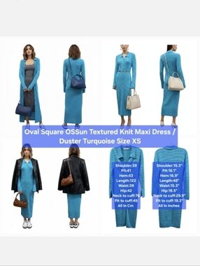 Oval Square OSSun Textured Knit Maxi Dress / Duster Size XS